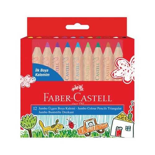 Faber-Castell İlk Boya Kalemim Jumbo Yarım Boy 12 Renk