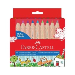 Faber-Castell İlk Boya Kalemim Jumbo Yarım Boy 12 Renk - 4