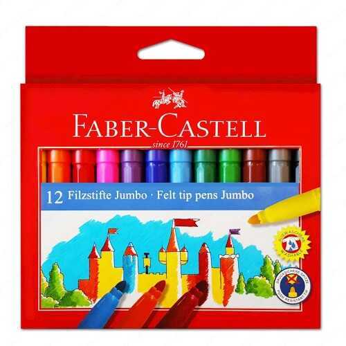 Faber-Castell Jumbo Keçeli Kalem 12 Renk