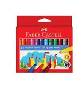 Faber-Castell Jumbo Keçeli Kalem 12 Renk - 1