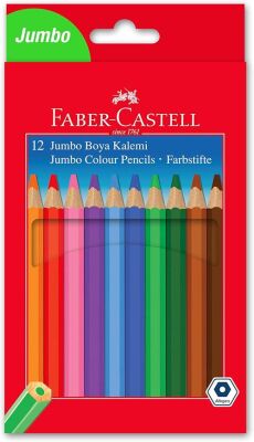 Faber-Castell Jumbo Kuru Boya Kalemi 12 Renk - 1