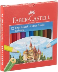 Faber-Castell Karton Kutu Boya Kalemi 12 Renk Yarım Boy - Faber-Castell