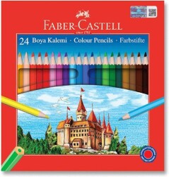Faber-Castell Karton Kutu Boya Kalemi 24 Renk - Faber-Castell