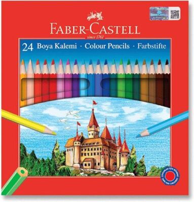 Faber-Castell Karton Kutu Boya Kalemi 24 Renk - 1