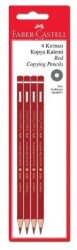 Faber-Castell Kırmızı Kopya Kalemi 4 Adet - Faber-Castell