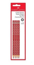 Faber-Castell Lüks Kırmızı Kopya Kalemi 4Lü Blister - Faber-Castell