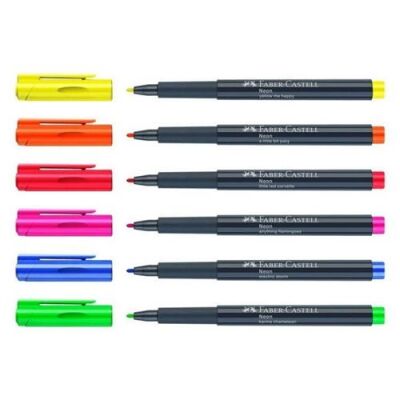 Faber-Castell Markör Neon 6 Renk Set - 2