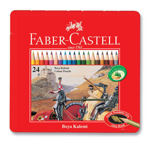 Faber-Castell Metal Kutu Boya Kalemi 24 Renk