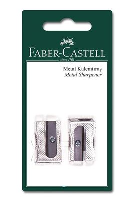 Faber-Castell Metal Üçgen Kalemtraş 2Li Blister - 1