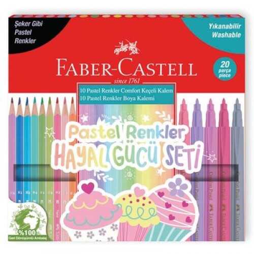 Faber-Castell Pastel Renkler Hayal Gücü Seti 20`li