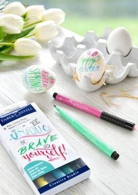Faber-Castell Pitt Artist Pen Kaligrafi Seti Pastel Tonlar 6 Renk - 3
