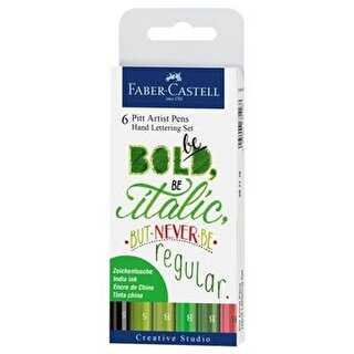 Faber-Castell Pitt Artist Pen Kaligrafi Seti Yeşil Tonlar 6 Renk