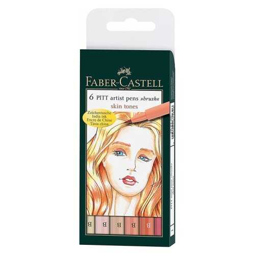 Faber-Castell Pitt Çizim Kalemi Fırça Uç Ten Rengi 6Lı
