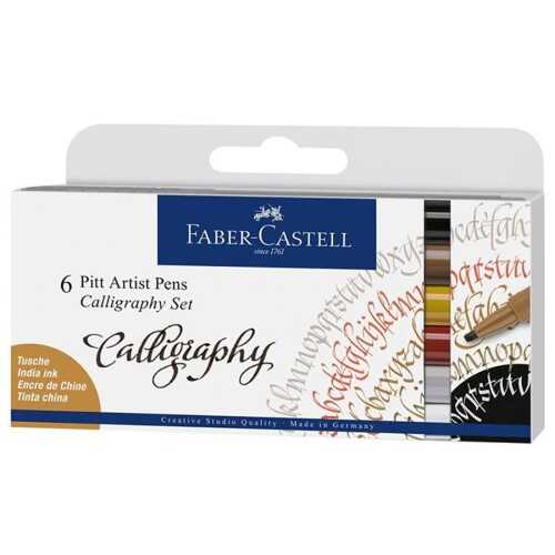 Faber-Castell Pitt Kaligrafi Kalem Seti 6Lı Kutu