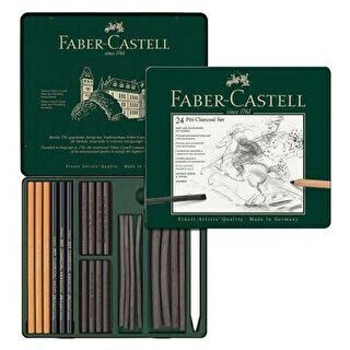 Faber-Castell Pitt Monochrome İşlenmiş Kömür Seti - 1