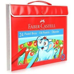 Faber-Castell Plastik Çantalı Tutuculu Pastel Boya 24 Renk - Faber-Castell