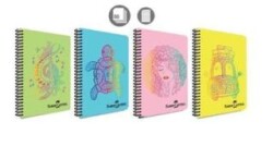 Faber Castell PP Kapak Faces Spralli Defter A4 80Yp Çizgili - Faber-Castell