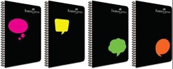 Faber-Castell Pp Kapak Neon 80 Yaprak Kareli Defter A4 Asorti - Faber-Castell
