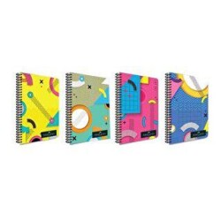 Faber-Castell Pp Kapak Pattern 100 Yaprak Kareli Defter Asorti - Faber-Castell