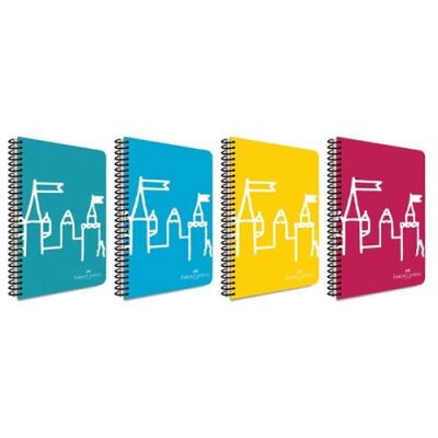 Faber-Castell Pp Kapak Şato 100 Yaprak Çizgili Defter Asorti - 1