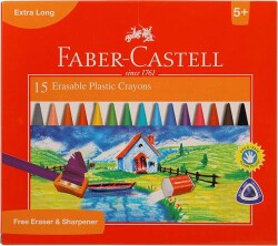 Faber-Castell Silinebilir Mum Boya 15 Renk - Faber-Castell