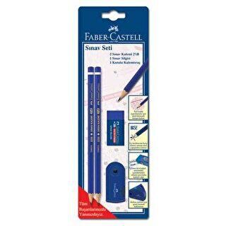 Faber-Castell Sınav Seti 2 Kalem-Silgi-Kalemtraş Blister - 1