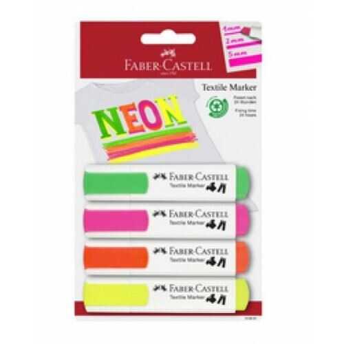 Faber-Castell Tekstil Markörü Neon 4 Renk