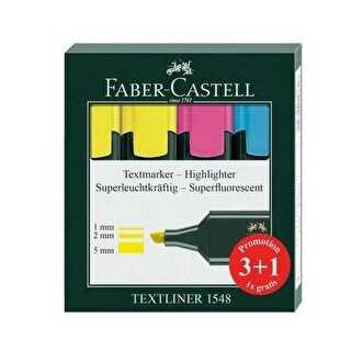 Faber-Castell Textliner Fosforlu Kalem 4Lü