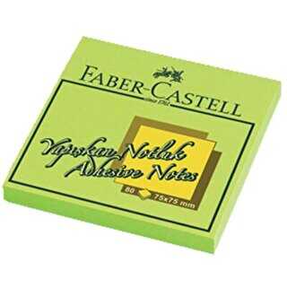 Faber-Castell Yapışkan Notluk 75 X 75Mm Fosforlu Yeşil