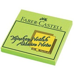 Faber-Castell Yapışkan Notluk 75 X 75Mm Fosforlu Yeşil - Faber-Castell