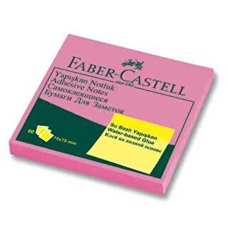 Faber-Castell Yapışkan Notluk 75X75Mm Fosforlu Pembe