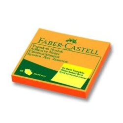 Faber-Castell Yapışkan Notluk Fosforlu Turuncu 80 Yaprak 50X50 Mm - Faber-Castell