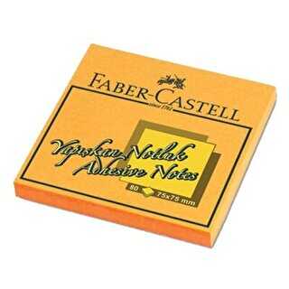 Faber-Castell Yapışkan Notluk Neon Turuncu 80 Yaprak 75X75 Mm