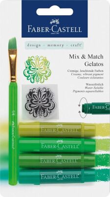 Faber-Castell Gelato Mum Boya Yeşil Tonları 4 Renk - 1