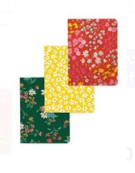 Fabooks A5 Mini Çiçekli 3`Lü Defter Seti - FAbooks