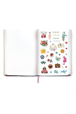 Fabooks Pembe Çiçekli Spiralli Süresiz Ajanda - 2