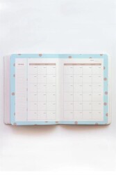 Fabooks Pembe Çiçekli Spiralli Süresiz Ajanda - 4