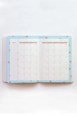 Fabooks Pembe Çiçekli Spiralli Süresiz Ajanda - 4