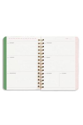 Fabooks Pembe Puantiye Spiralli Süresiz Ajanda - 4