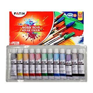 Fatih Akrilik Boya Tüplü 12 Renk 12 Ml - 1