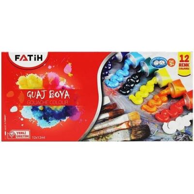 Fatih Guaj Boyası Tüplü 12 Renk 12 Ml - 1