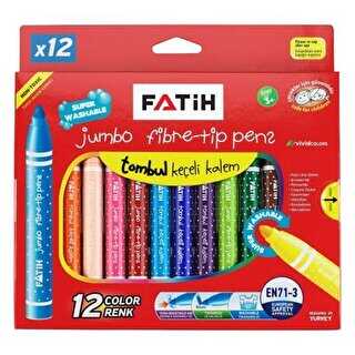 Fatih Keçeli Yıkanabilir Jumbo Boya Kalemi 12 Renk