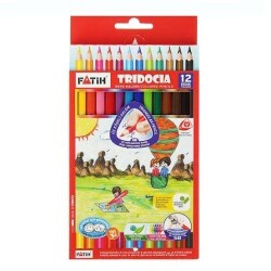 Fatih Kuru Boya Üçgen Tridocia Tam Boy 12 Renk - 2