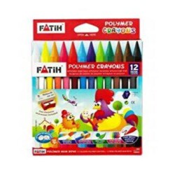 Fatih Mum Boya 12 Renk Uzun Silgi Kalemtraş Hediyeli - Fatih