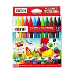 Fatih Üçgen Crayon 12 Renk Jumbo - Mum Boya - Fatih