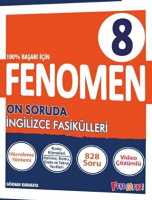 Fenomen Yayınları Fenomen 8 On Soruda İngilizce Fasikülleri 4 Fasikül - 1