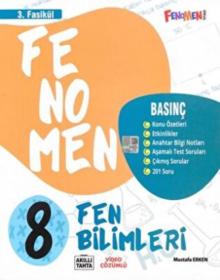 Fenomen Yayınları Fenomen 8. Sınıf Fen Bilimleri Soru Bankası 3. Fasikül Basınç - 1