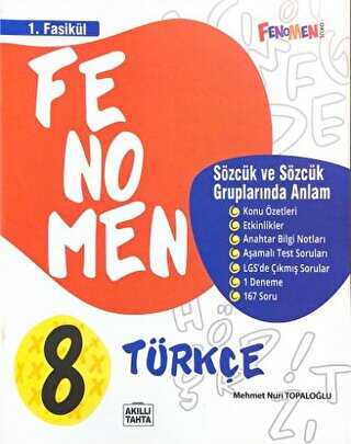 Fenomen Kitap Fenomen 8. Sınıf Türkçe 1. Fasikül Sözcük ve Sözcük Gruplarında Anlam - 1