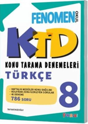 Fenomen Yayınları 8. Sınıf Fenomen Türkçe 40`lı Konu Denemeleri - 1