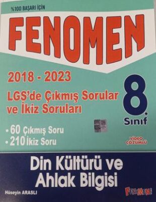 Fenomen Yayınları 8. Sınıf LGS Din Kültürü ve Ahlak Bilgisi Çıkmış ve İkiz Sorular 2018-2023 - 1